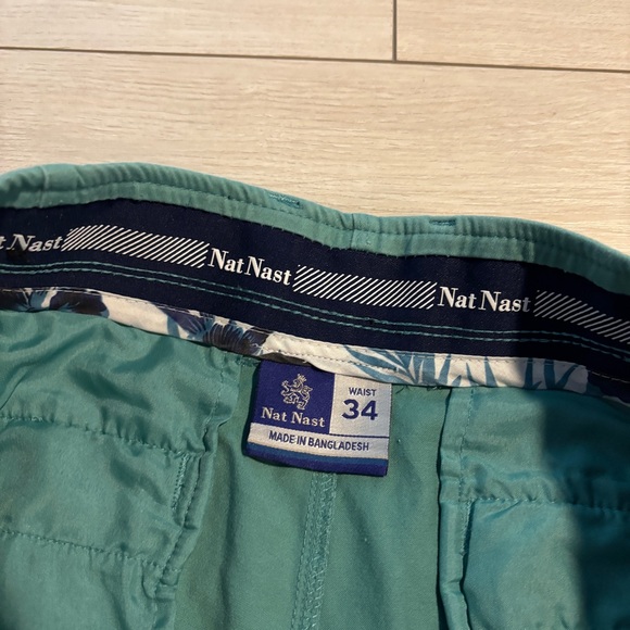 Nat Nast Men's Teal Shorts - Picture 2 of 3